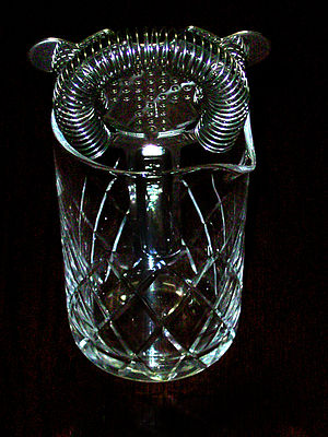 Cocktail Strainer with Glass